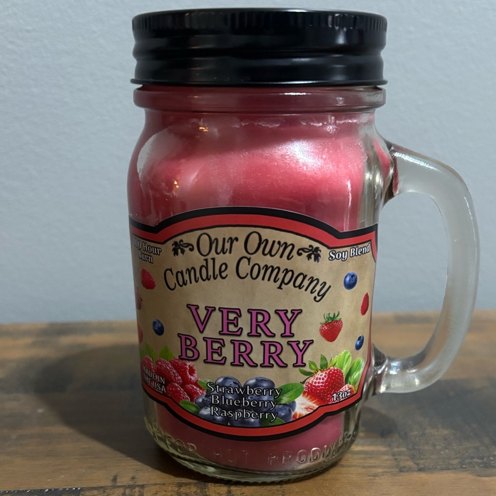 Very Berry Jar Candle - Vibrant Pink